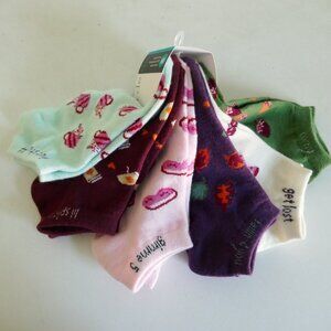 NWT La De Da fall autumn themed no show socks pack of 6